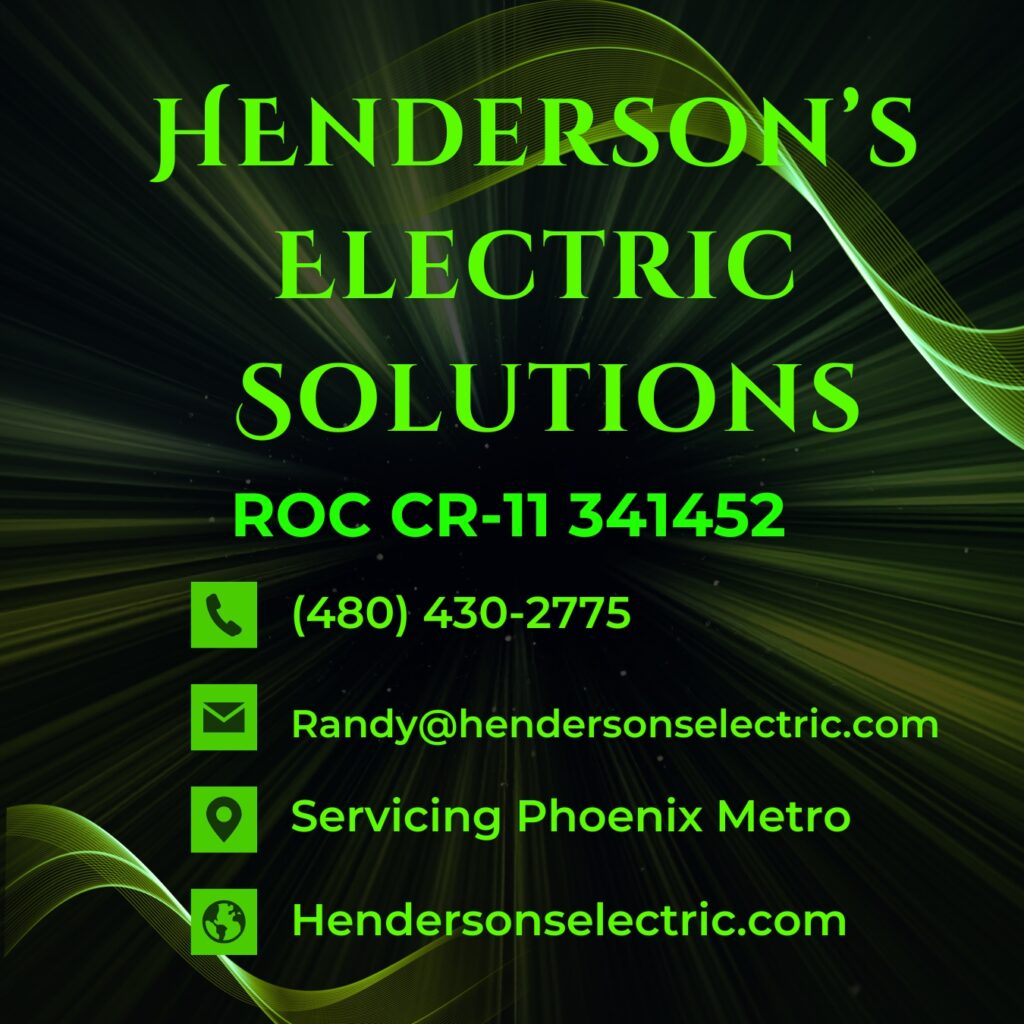 Henderson's Electric Solutions contact card